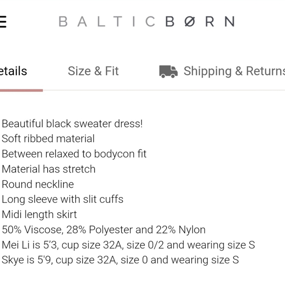 NWT Balticborn Iggy Sweater Dress - Picture 2 of 3